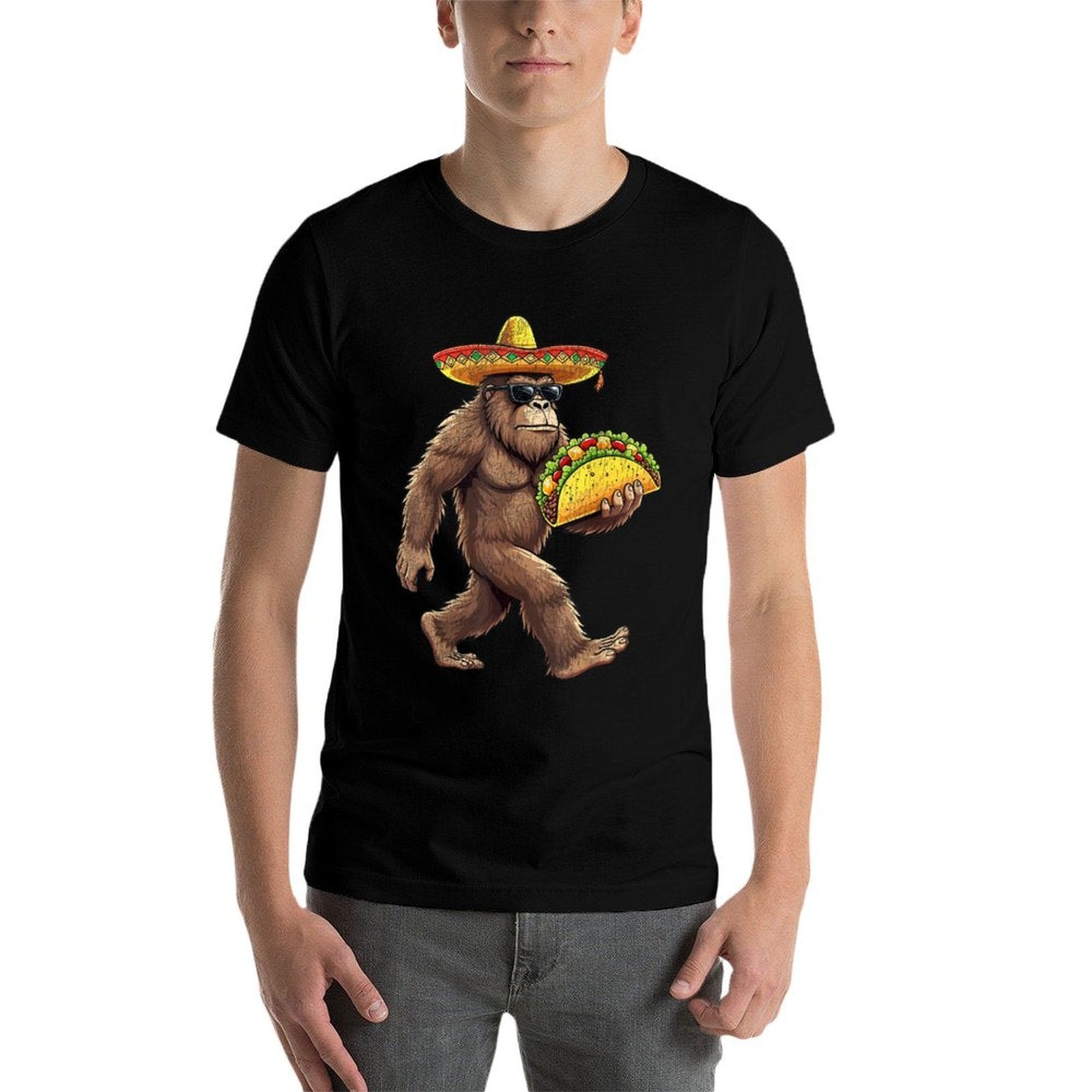 Bigfoot Carrying Taco Cinco De Mayo Sasquatch Boys Men  Odor-resistant T-Shirt