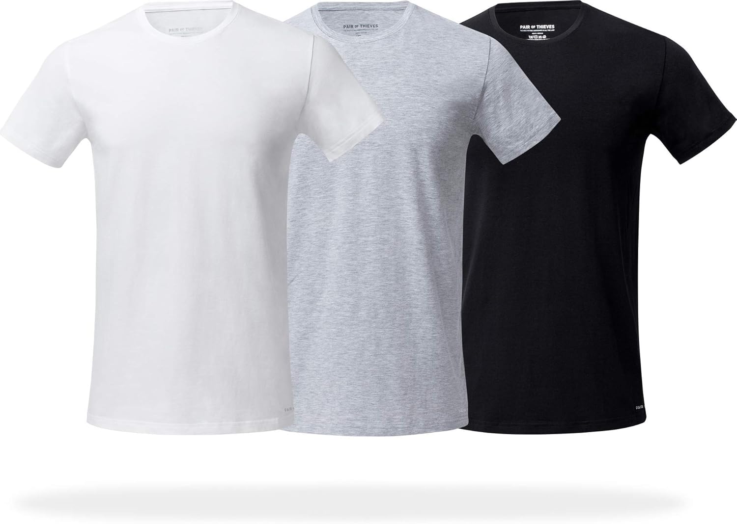 Pair of Thieves 3-Pack Slim Fit Crew Neck T-Shirts for Men - Super Soft Tagless T-Shirts for Men, Multipack Tee Undershirts
