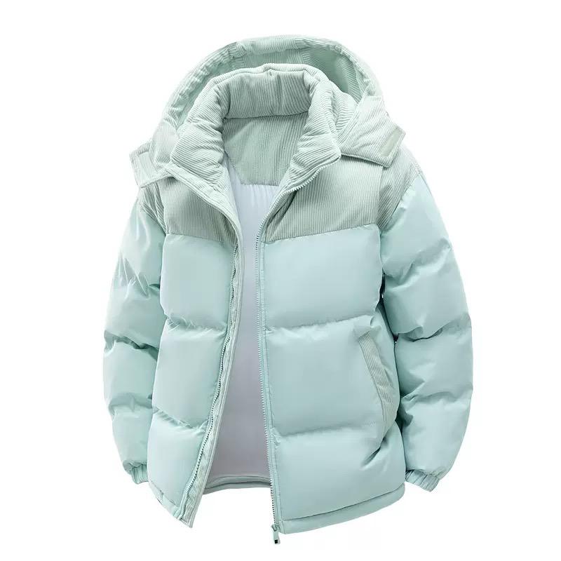 Men's Casual Puffer Jacket - Warm Winter Coat with Detachable Hood
