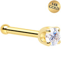 14k Yellow Gold 2mm Lab Grown Diamond Nose Ring