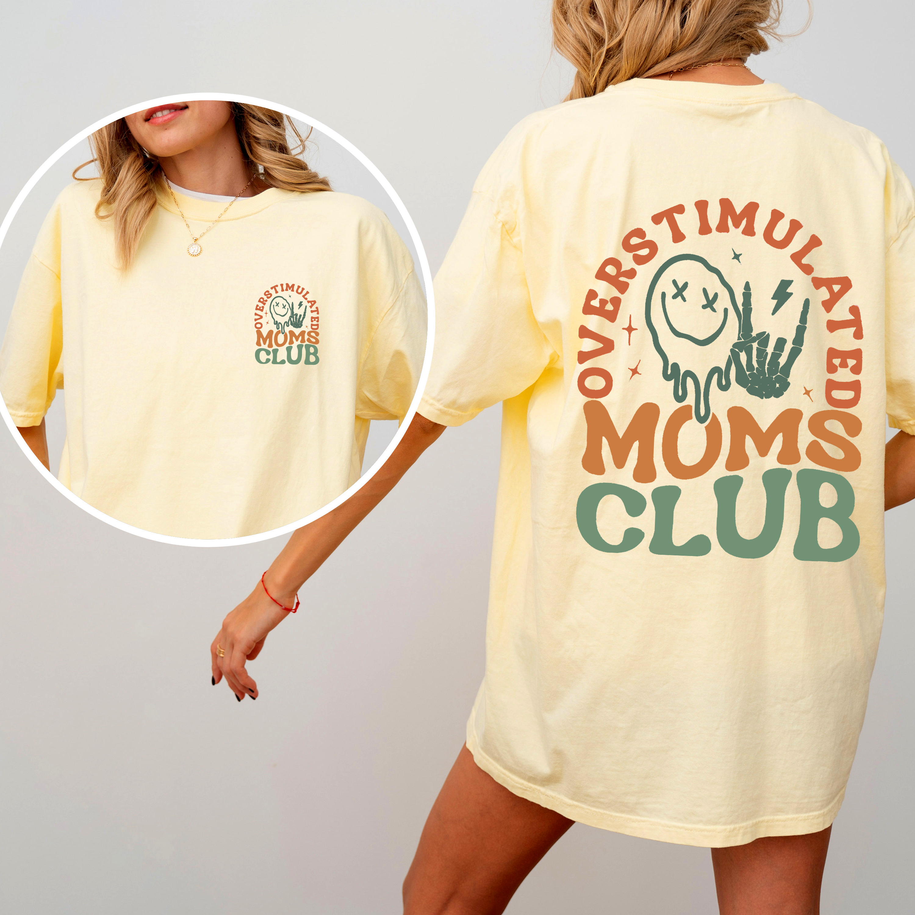 Overstimulated Mom's Club, Trend, Mama, Mother, Funny Mom, Comfort Colors T-Shirt