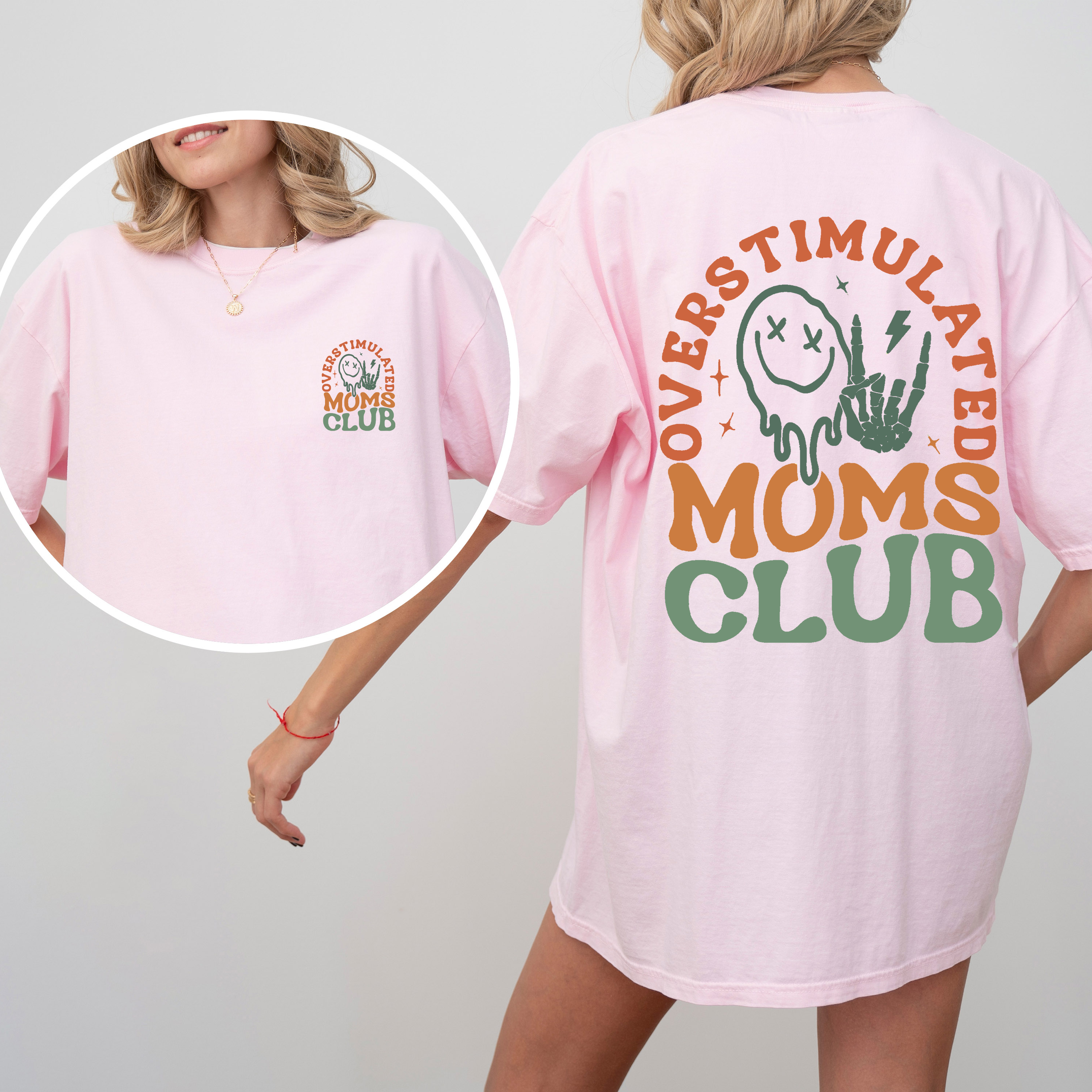 Overstimulated Mom's Club, Trend, Mama, Mother, Funny Mom, Comfort Colors T-Shirt