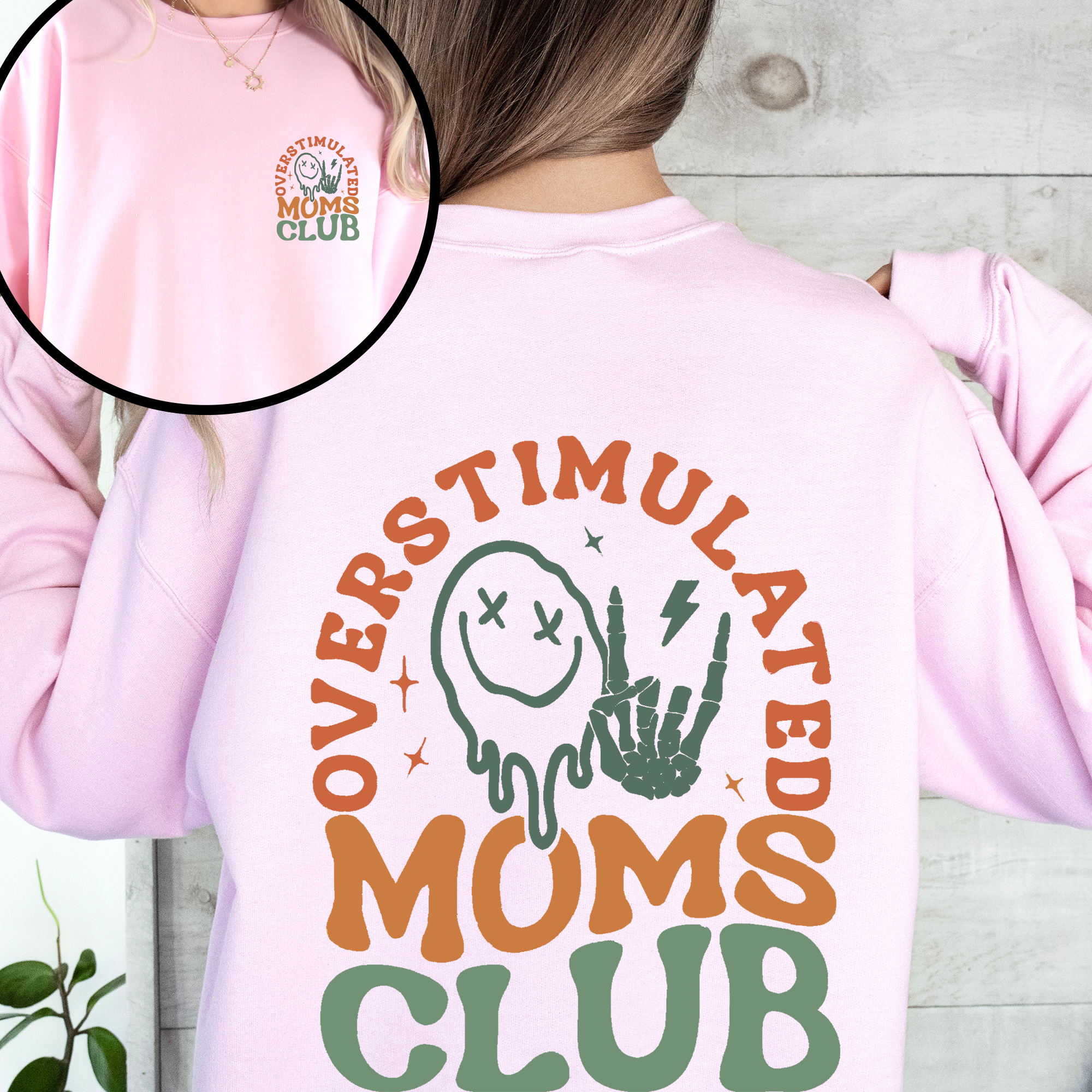 Overstimulated Mom's Club, Trend, Mama, Mother, Funny Mom Sweatshirt