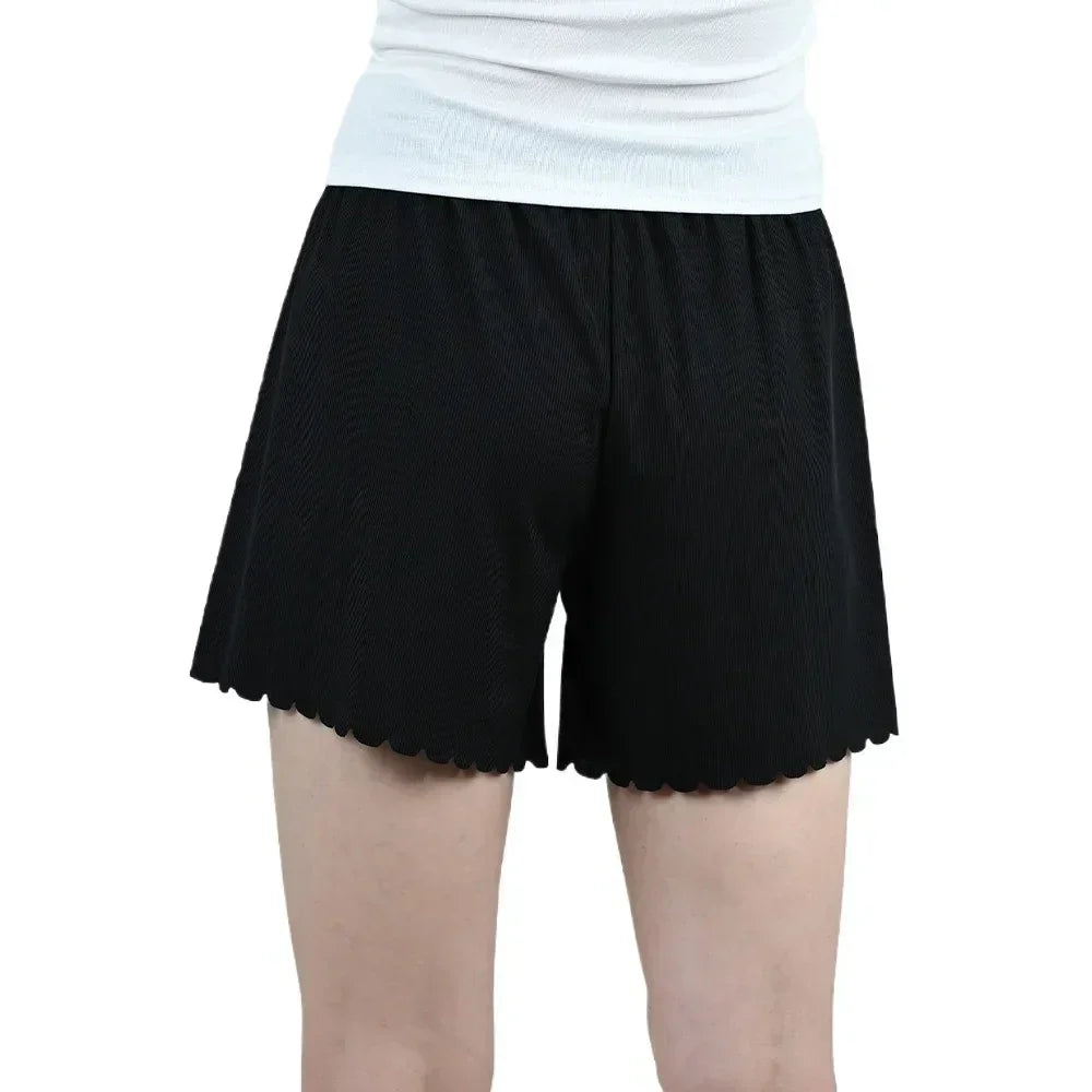 1pcs Women's Summer Thin Ice Silk Safety Pants Woman Shorts Female Loose L-7XL shorts plus Size Ice Silk Safe Pants Pajama