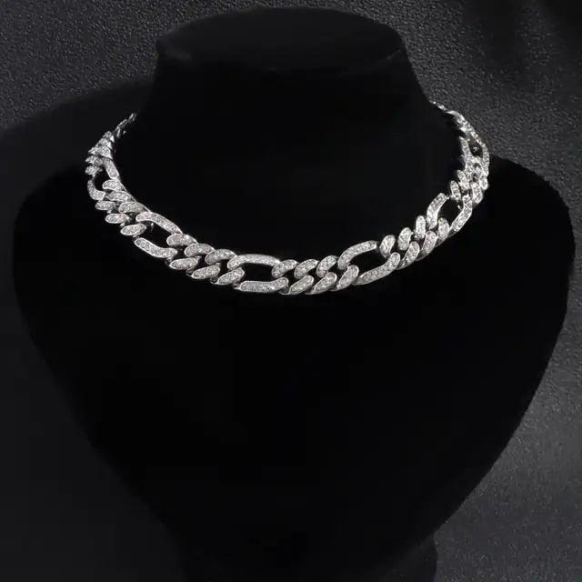 Elegant Cubic Zirconia Cuban Necklace