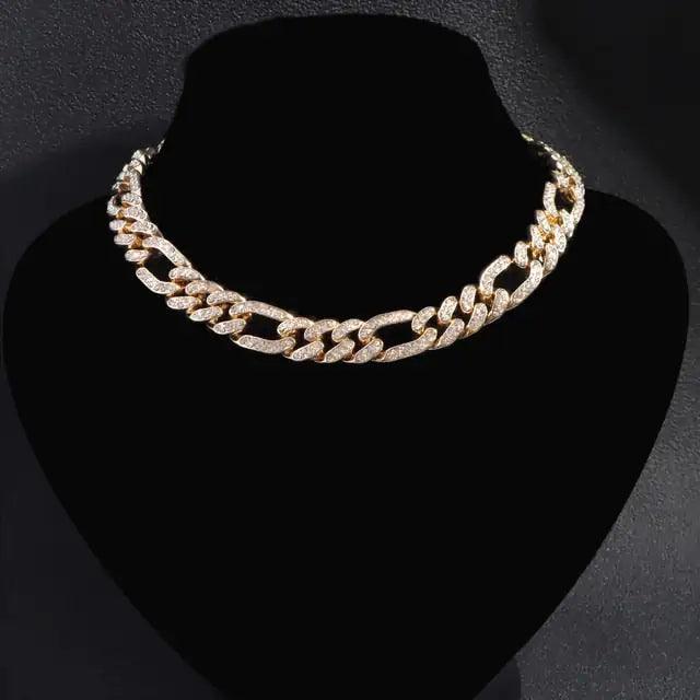 Elegant Cubic Zirconia Cuban Necklace