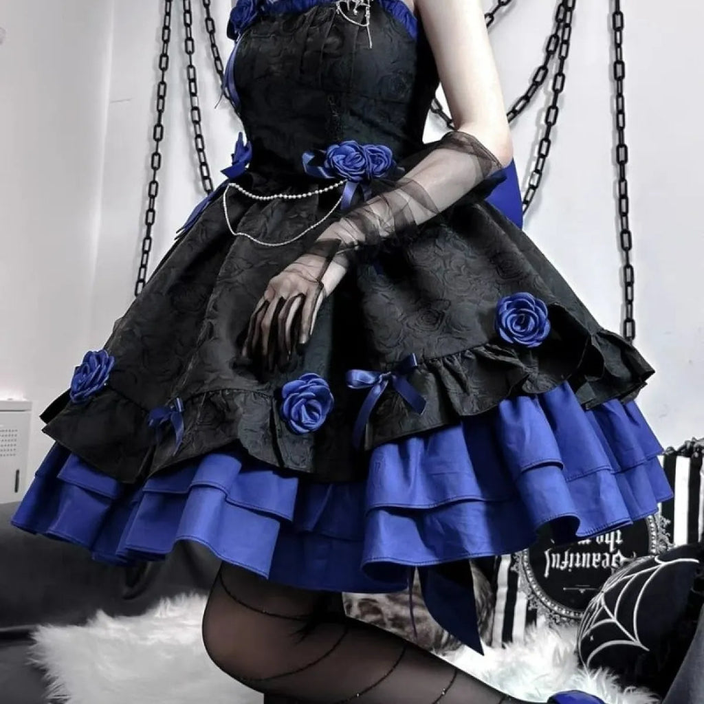 Dark Victorian Gothic Lolita Rose Dress